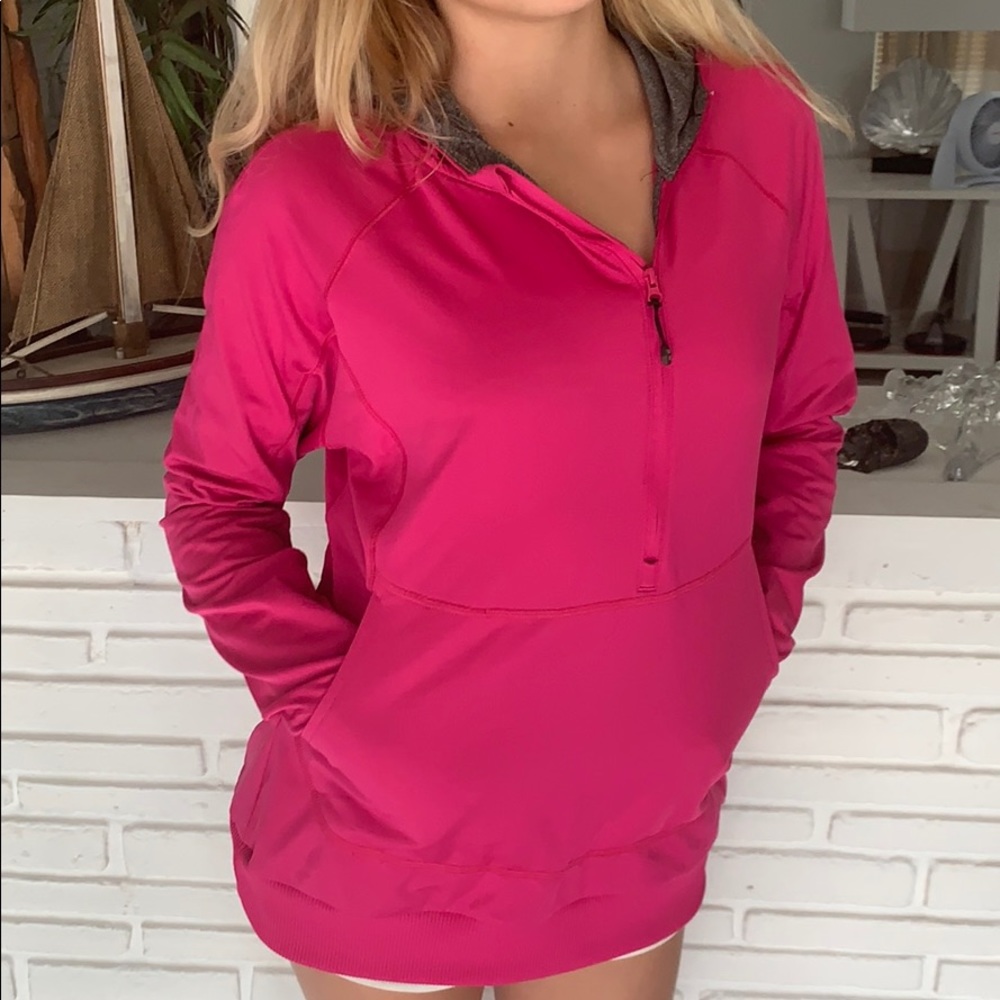 Actra Bright Pink Zip Hoodie Athletic Workout Jacket Cozy Athleisure